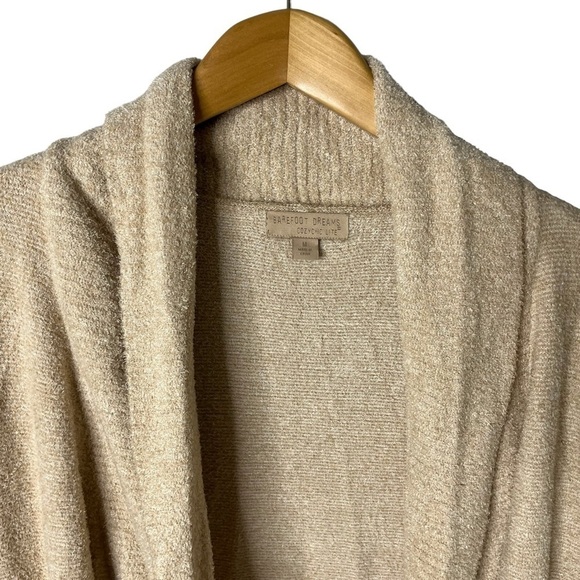 Barefoot Dreams CozyChic Lite Circle Lounge Cardigan Taupe Tan Size Medium - Picture 4 of 8